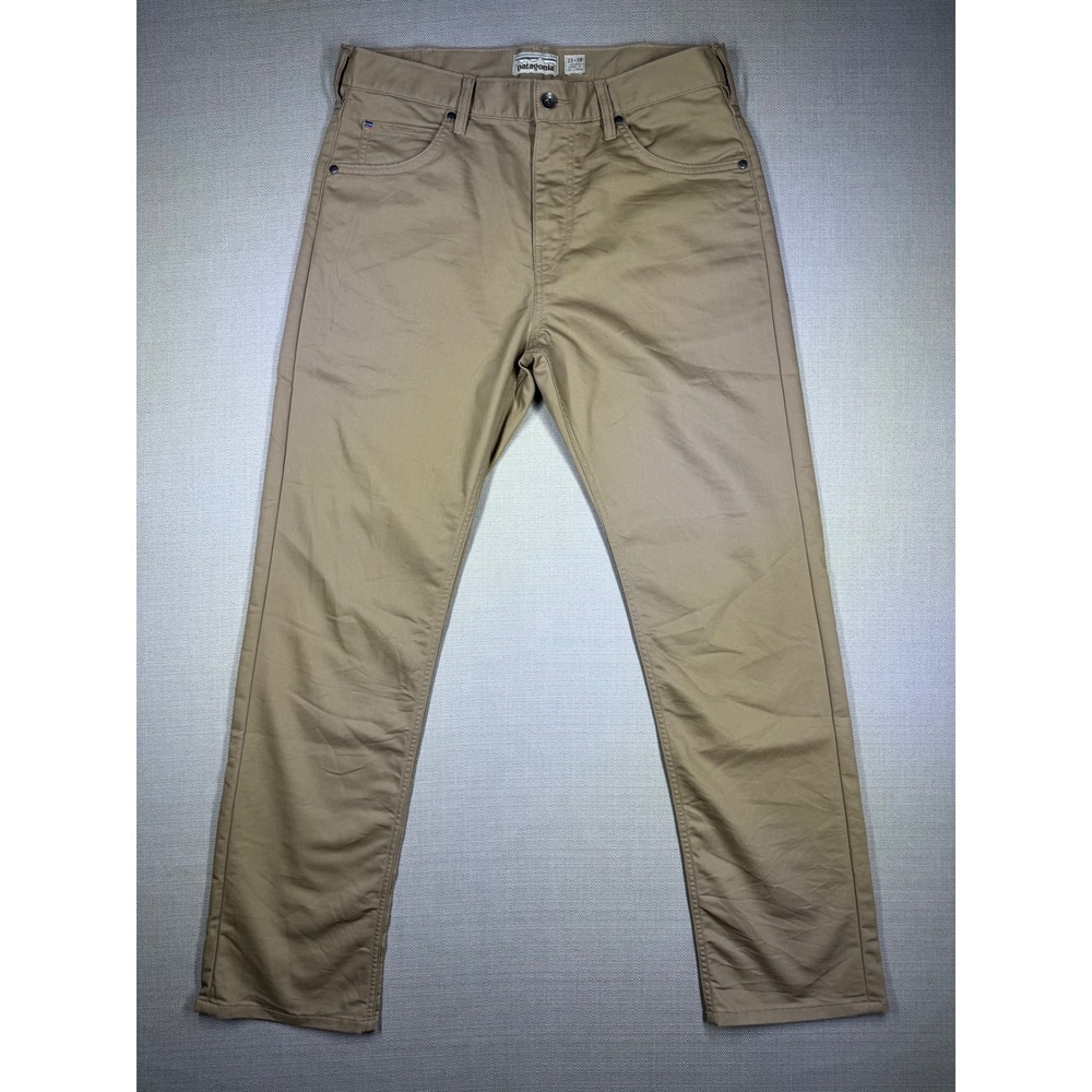 Patagonia Straight Fit Iron Clad Pants Mens 33x30 Tan Khaki